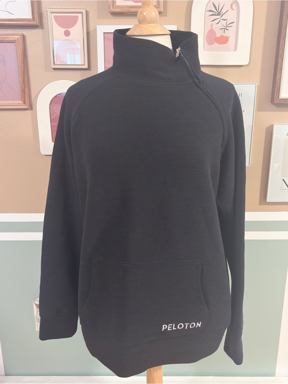 Peloton Incline Side Zip Pullover Sweatshirt with Kangaroo Pocket